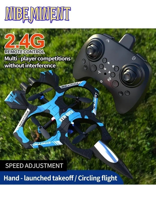 NIBEMINENT 2026 Impact-Resistant K500MAX Cool RC Airplane - Supports Throw-Start, 360° Rolls, Barometric Altitude Hold, One-Button High/Low Speed Switching, Drop-Resistant and Anti-Collision Design, Colorful LED Lights + Headless Mode, Ideal for Outdoor Flying - Image 5